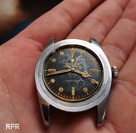 rolex chromalight patina|Rolex 6205 patina reviews.